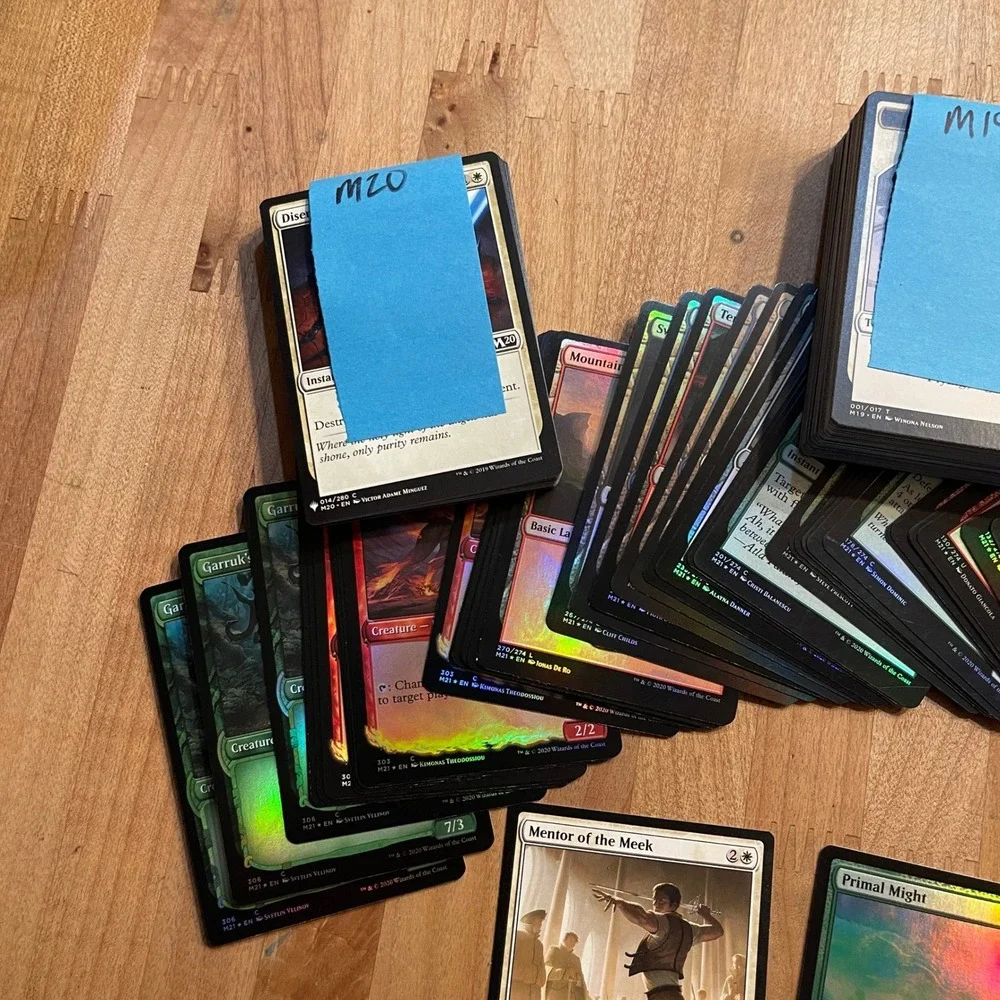 Magic The Gathering MTG 217 Card Mixed Lot M21 M20 M19 M15 51 Foils 23 Tokens